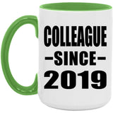 Colleague Since 2019 - 15oz Accent Mug Green