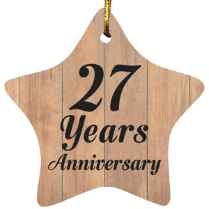 27th Anniversary 27 Years Anniversary - Star Ornament C