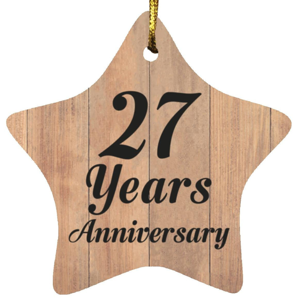 27th Anniversary 27 Years Anniversary - Star Ornament C