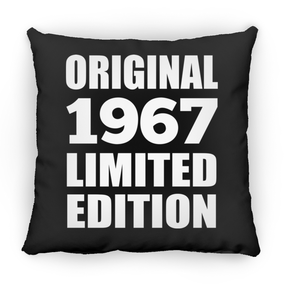 57th Birthday Original 1967 Limited Edition - Throw Pillow Black