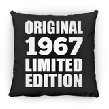 57th Birthday Original 1967 Limited Edition - Throw Pillow Black
