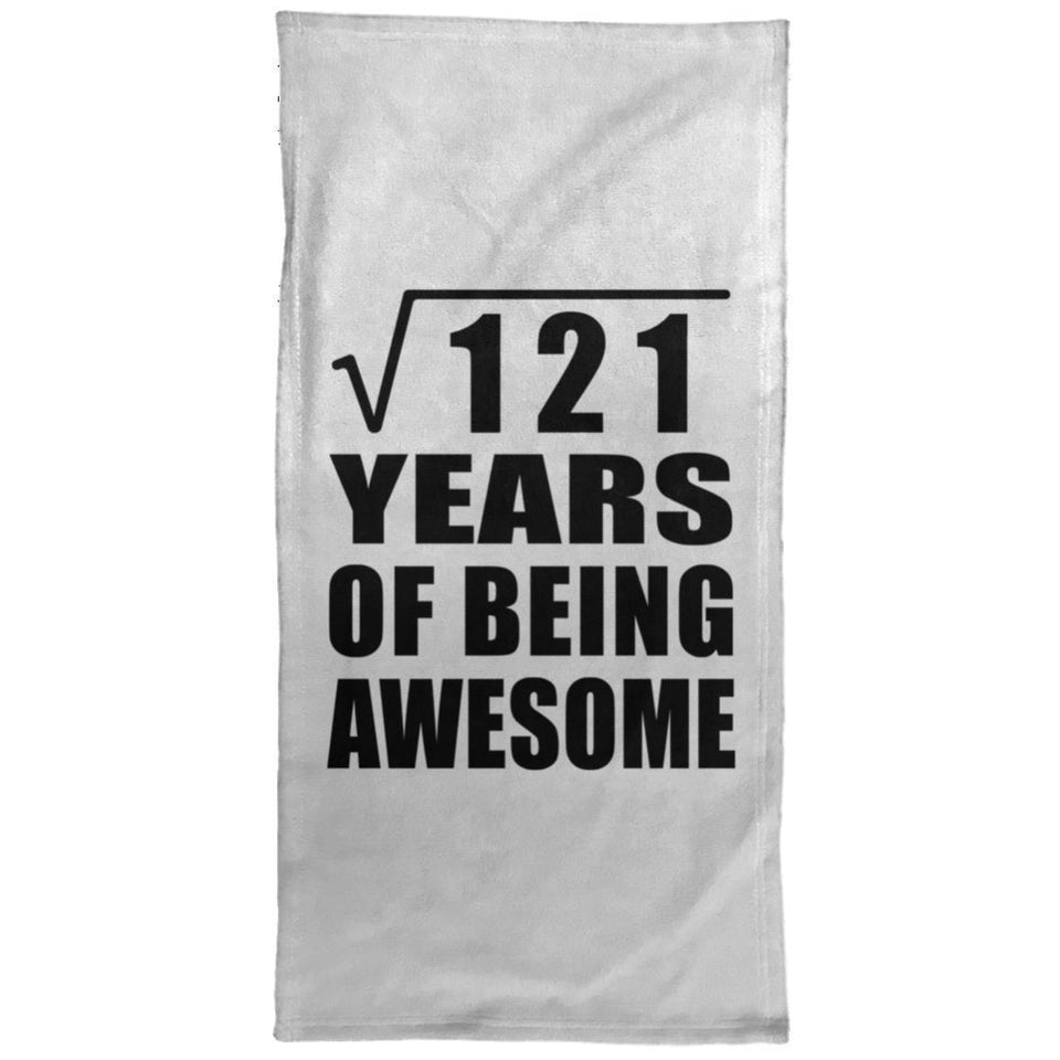 11th Birthday Square Root of 121 Years of Being Awesome - Hand Towel