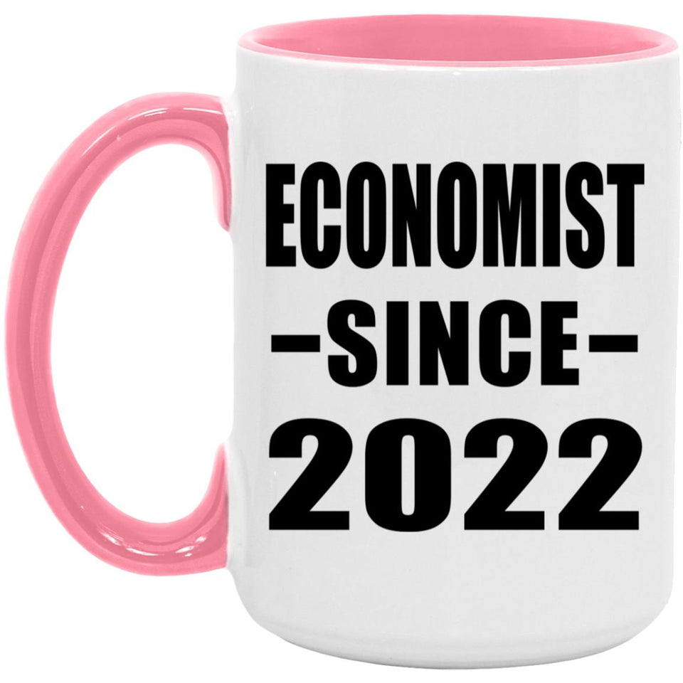 Economist Since 2022 - 15oz Accent Mug Pink