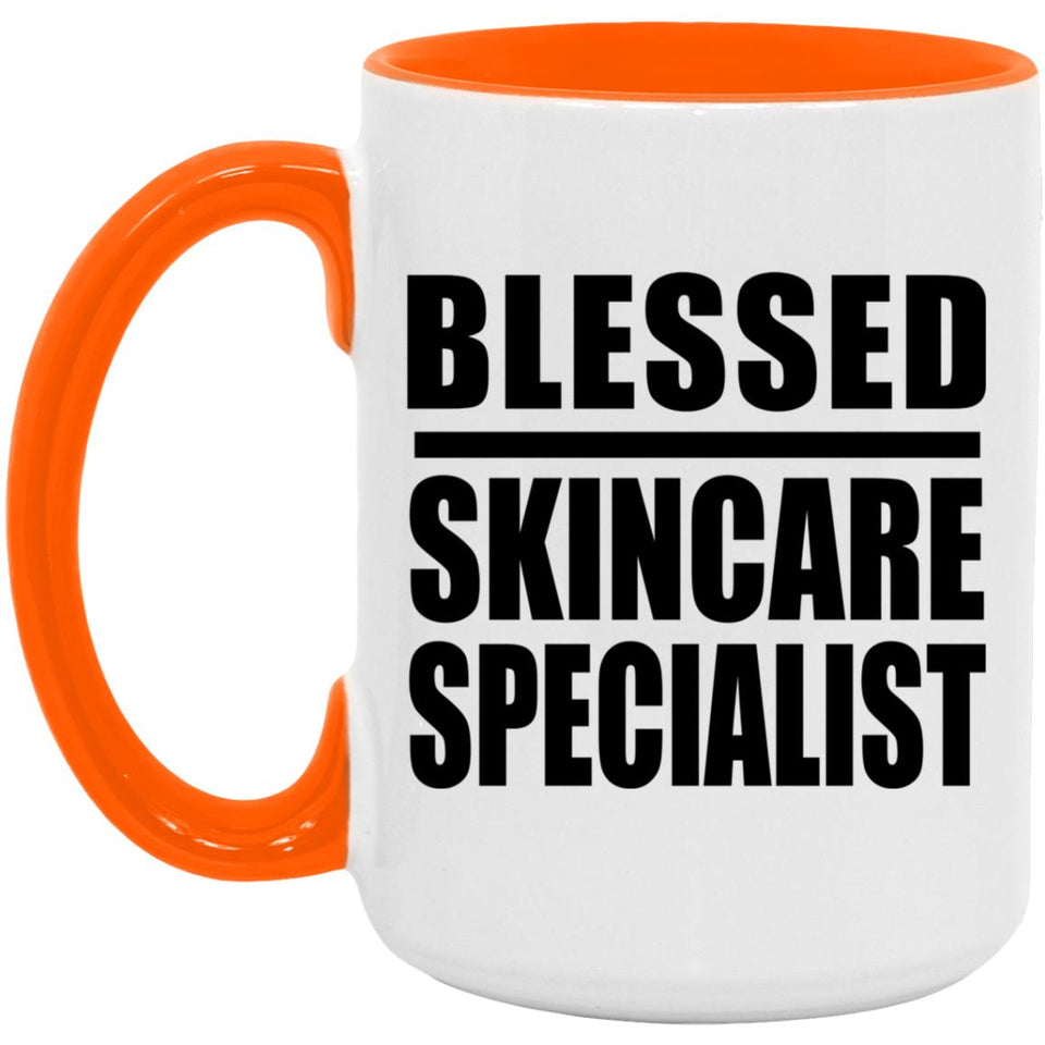Blessed Skincare Specialist - 15oz Accent Mug Orange