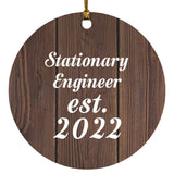 Stationary Engineer Established Est. 2022 - Circle Ornament D