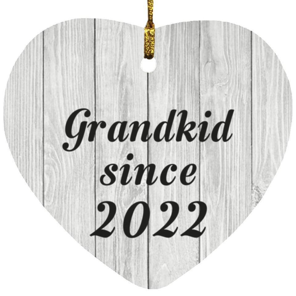 Grandkid Since 2022 - Heart Ornament F