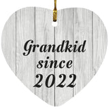 Grandkid Since 2022 - Heart Ornament F