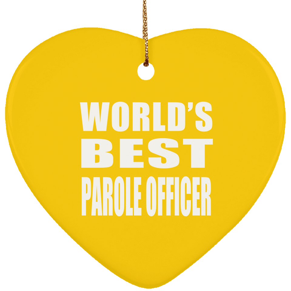 World's Best Parole Officer - Heart Ornament