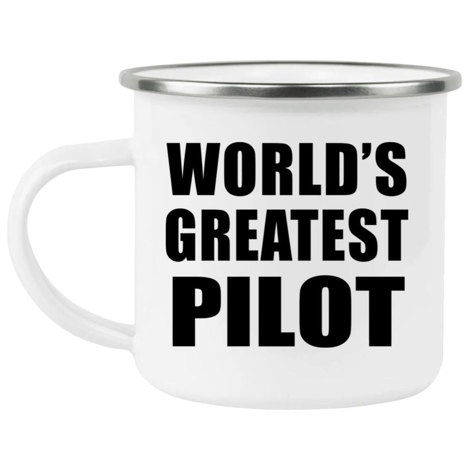 World's Greatest Pilot - 12oz Camping Mug