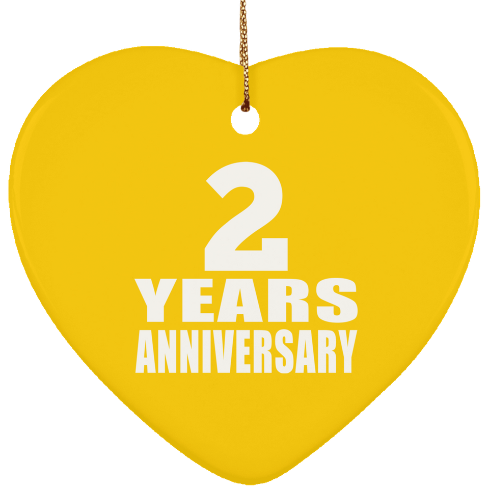 2nd Anniversary 2 Years - Heart Ornament