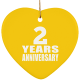 2nd Anniversary 2 Years - Heart Ornament