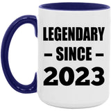 1st Birthday Legendary Since 2023 - 15oz Accent Mug Purple