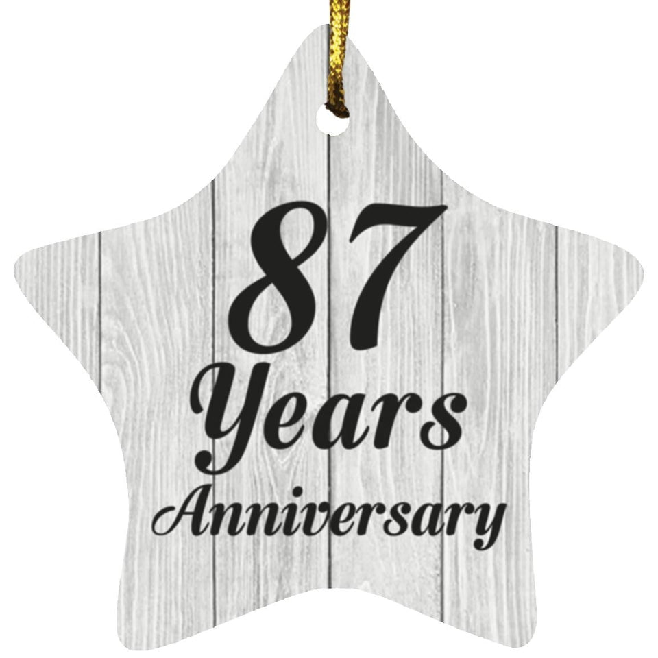 87th Anniversary 87 Years Anniversary - Star Ornament F