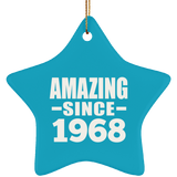 56th Birthday Amazing Since 1968 - Star Ornament