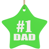 Number One #1 Dad - Star Ornament