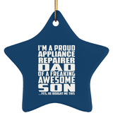 Proud Appliance Repairer Dad Of Awesome Son - Star Ornament