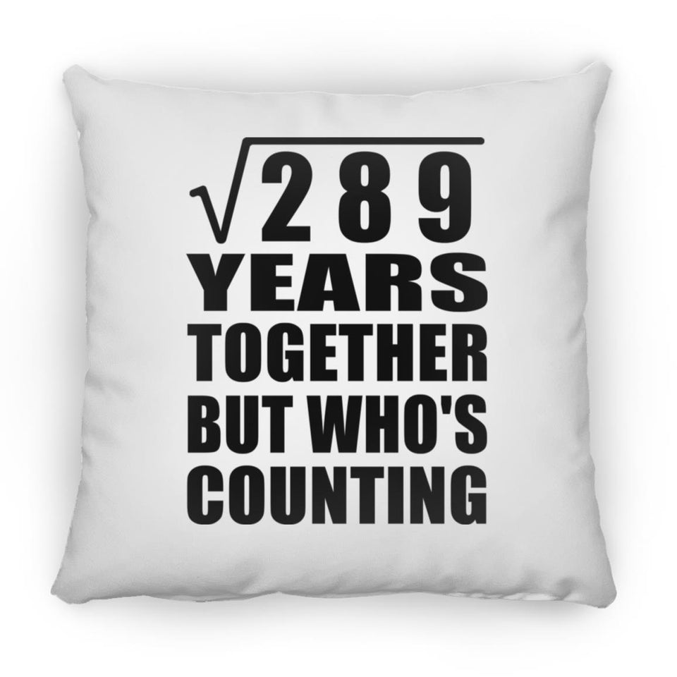 17th Anniversary Square Root of 289 Years Who's Counting - Throw Pillow
