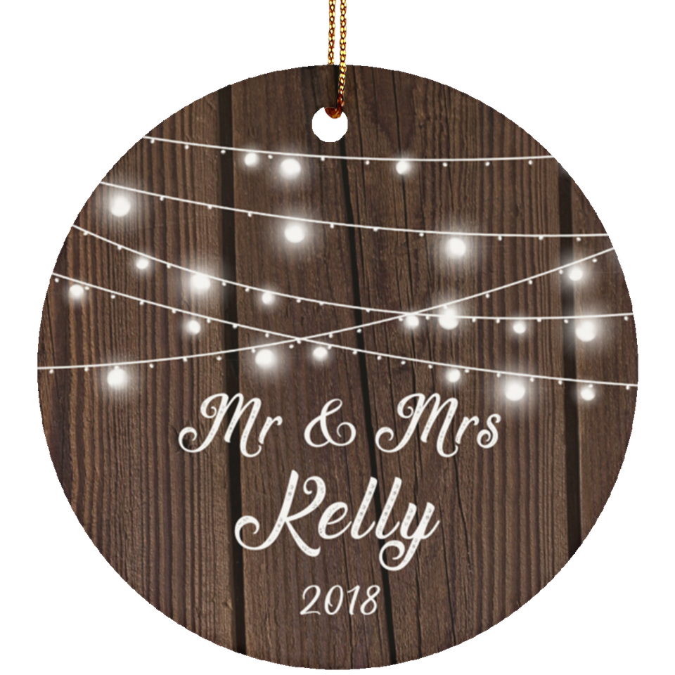 Mr & Mrs Kelly 2018 - Circle Ornament
