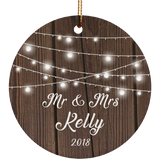 Mr & Mrs Kelly 2018 - Circle Ornament