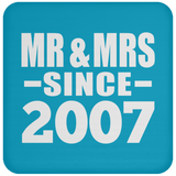 17th Anniversary Mr & Mrs Since 2007 - Drink Coaster