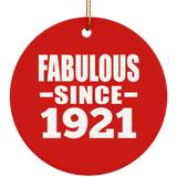 103rd Birthday Fabulous Since 1921 - Circle Ornament