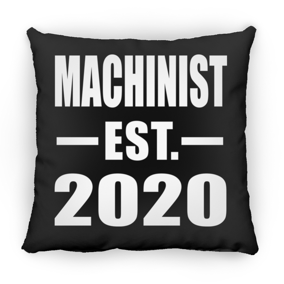 Machinist Established EST. 2020 - Throw Pillow Black