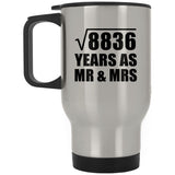 94th Anniversary Square Root of 8836 Years As Mr & Mrs - Silver Travel Mug