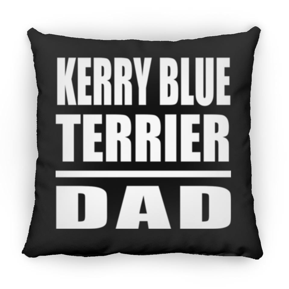 Kerry Blue Terrier Dad - Throw Pillow Black