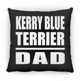 Kerry Blue Terrier Dad - Throw Pillow Black