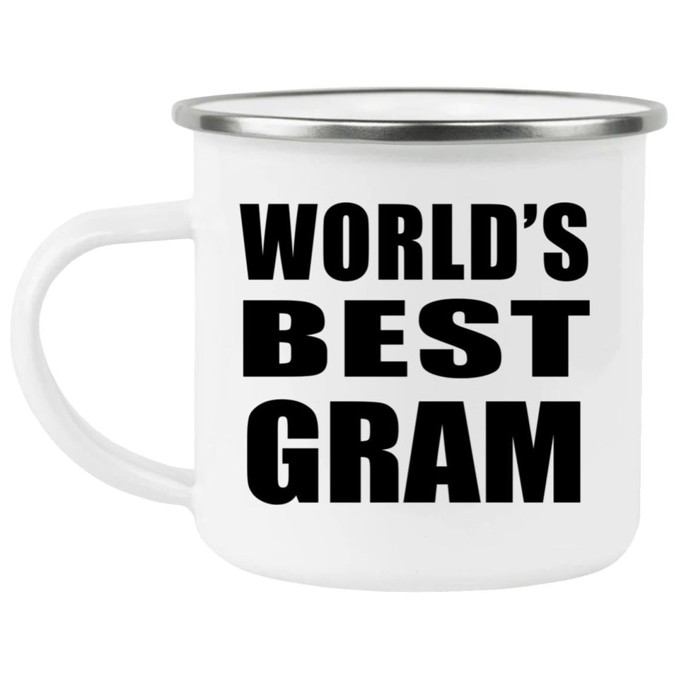 World's Best Gram - 12oz Camping Mug