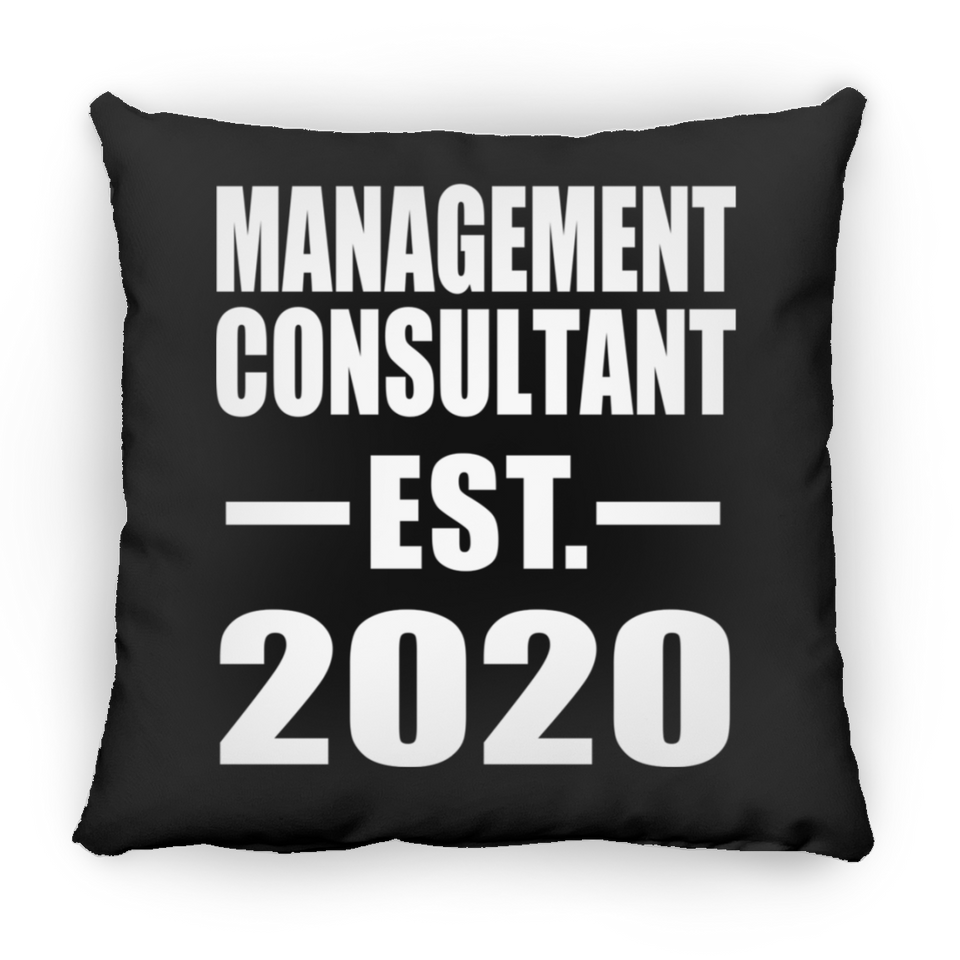 Management Consultant Established EST. 2020 - Throw Pillow Black