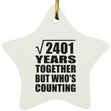 49th Anniversary Square Root of 2401 Years Who's Counting - Star Ornament