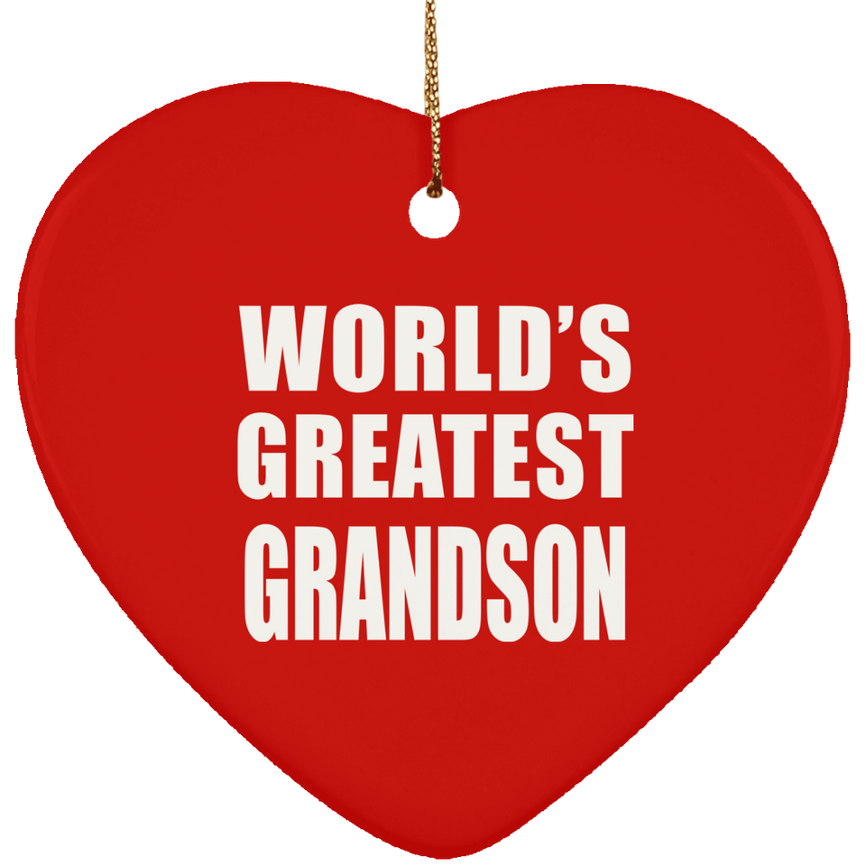 World's Greatest Grandson - Heart Ornament