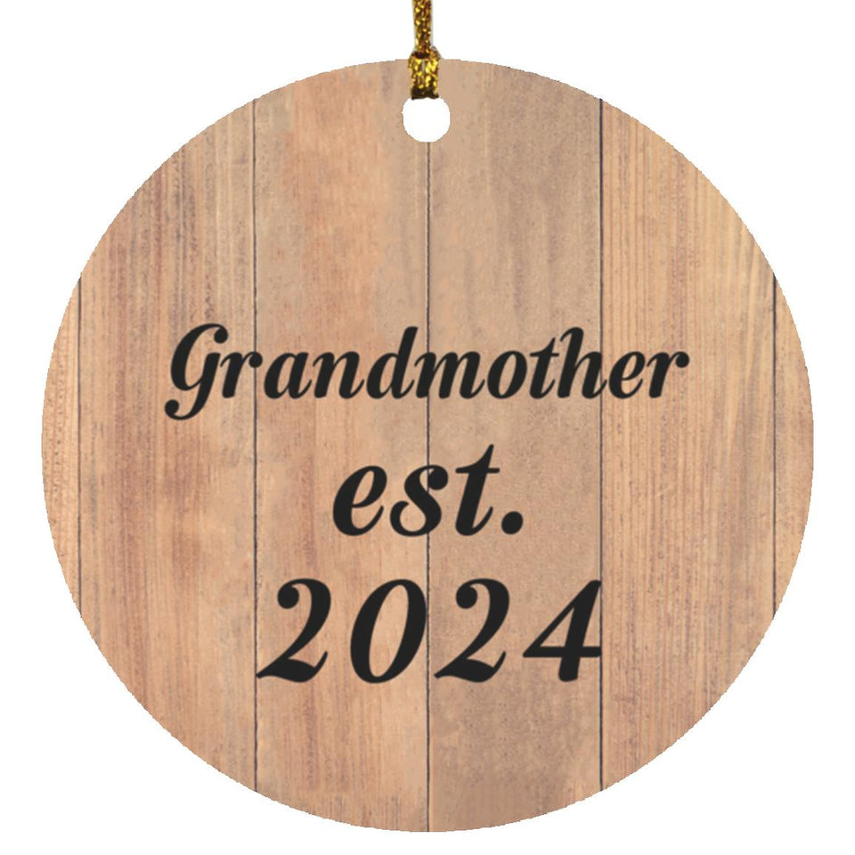 Grandmother Established EST. 2024 - Circle Ornament C