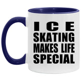 Ice Skating Makes Life Special - 11oz Accent Mug Purple