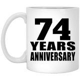 74th Anniversary 74 Years - 11 Oz Coffee Mug