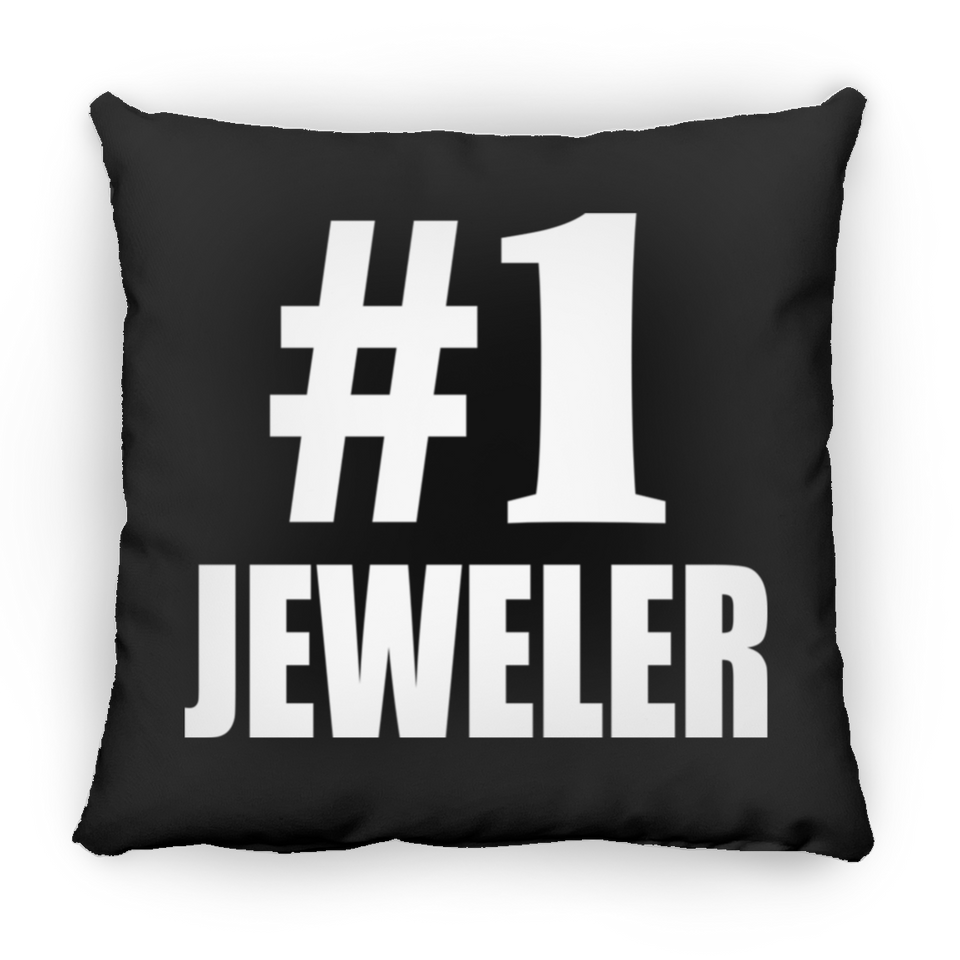 Number One #1 Jeweler - Throw Pillow Black