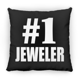 Number One #1 Jeweler - Throw Pillow Black