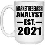 Market Research Analyst Established EST. 2021 - 15oz Coffee Mug