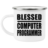 Blessed Computer Programmer - 12oz Camping Mug
