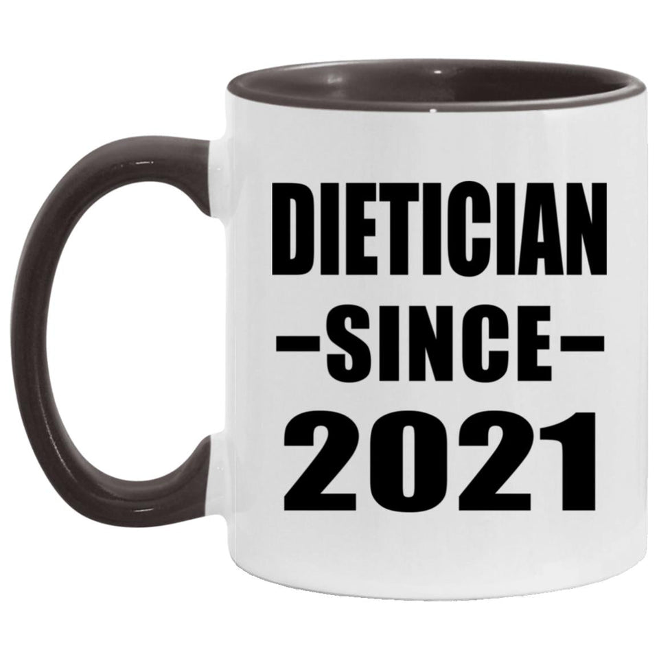 Dietician Since 2021 - 11oz Accent Mug Black
