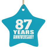 87th Anniversary 87 Years - Star Ornament