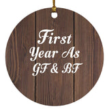 First Year As Gf & Bf - Circle Ornament D