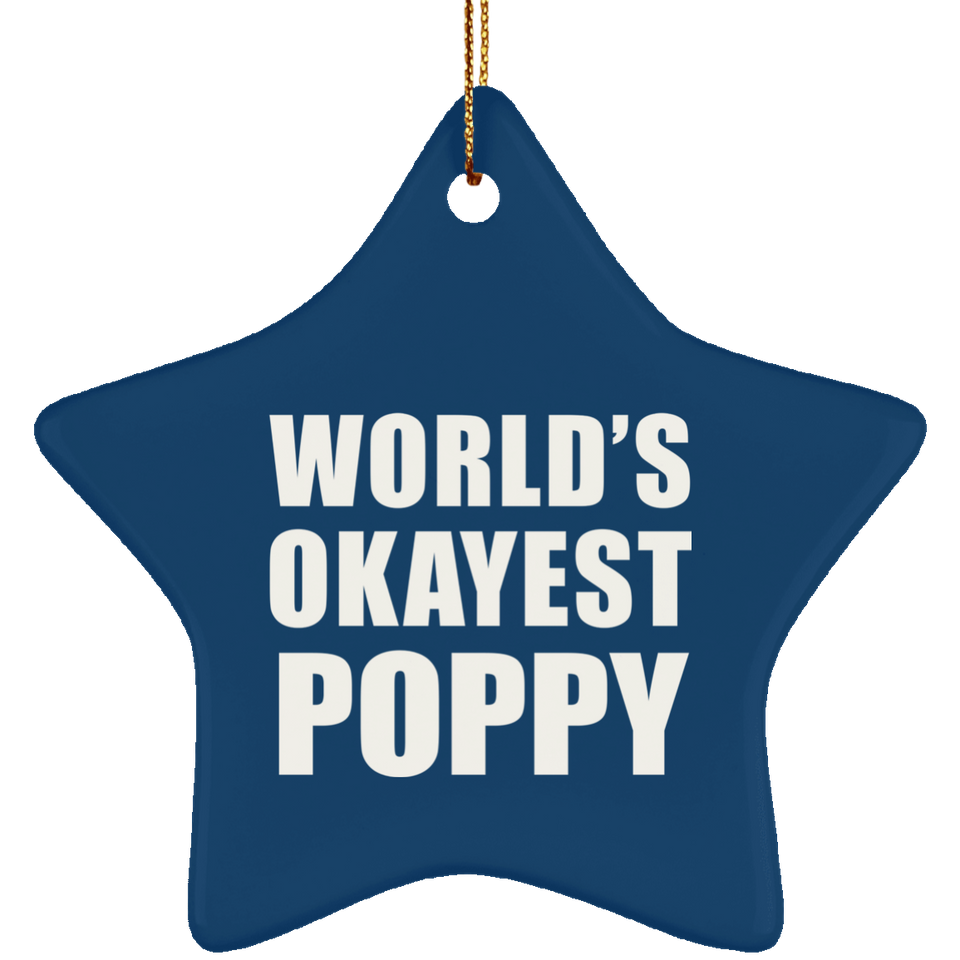 World's Okayest Poppy - Star Ornament