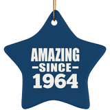 60th Birthday Amazing Since 1964 - Star Ornament