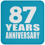 87th Anniversary 87 Years - Drink Coaster