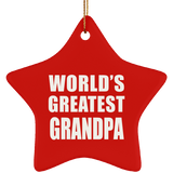 World's Greatest Grandpa - Star Ornament