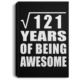 11th Birthday Square Root of 121 Years of Being Awesome - Canvas Portrait