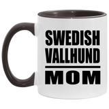 Swedish Vallhund Mom - 11oz Accent Mug Black