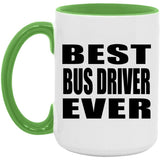 Best Bus Driver Ever - 15oz Accent Mug Green